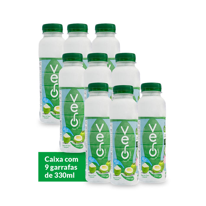 Vero Coco 330 ml — caixa com 9 garrafas